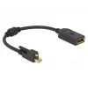 DisplayPort-Kabel DeLOCK 62638 Mini DisplayPort 0,25 m Schwarz