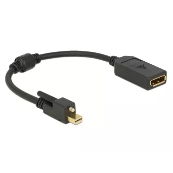 DisplayPort-Kabel DeLOCK 62638 Mini DisplayPort 0,25 m Schwarz