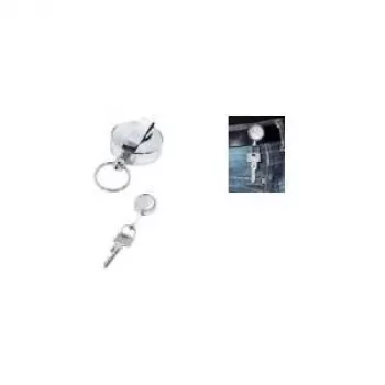 Gürtelclip WEDO 262 4028 Metall Chrom mit aufrollbarem Draht