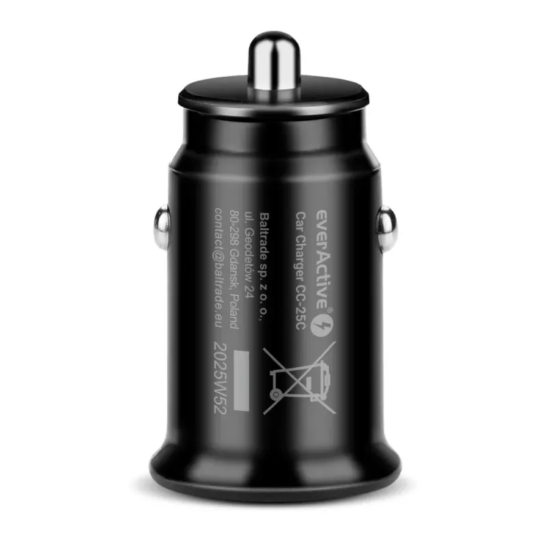 Auto-Ladegerät everActive CC-25C 2x USB-A + USB-C, 12W, Kfz-USB-Netzteil