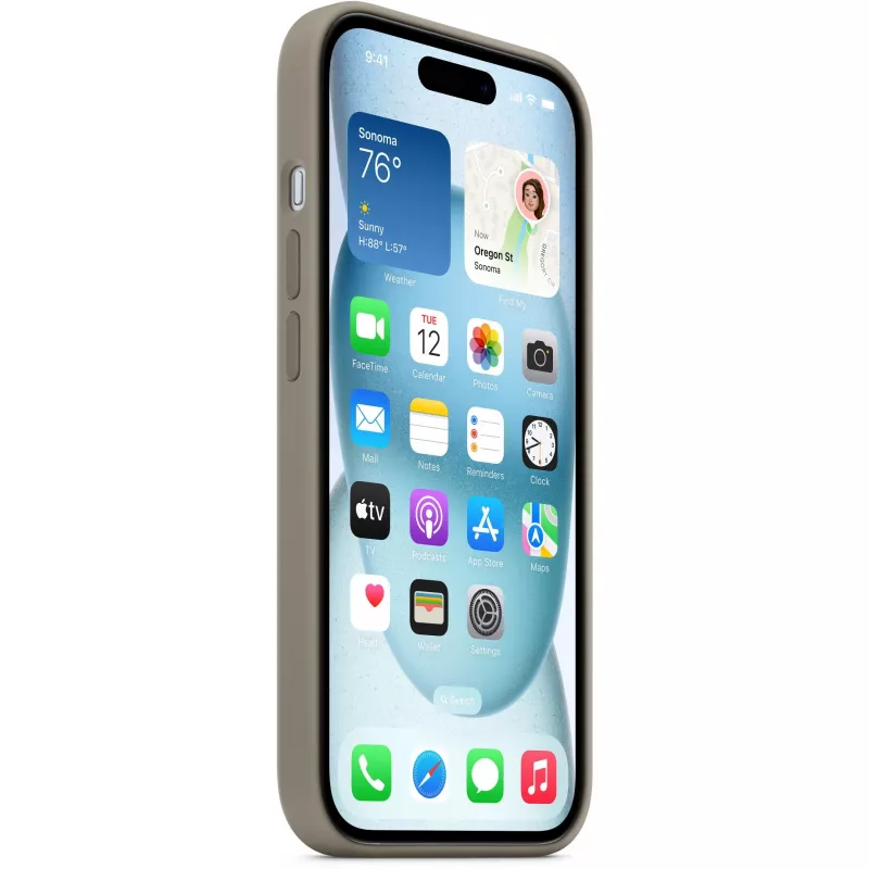 Silikonhülle mit MagSafe für iPhone 15 – Clay