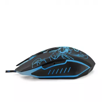 Esperanza MX203 SCORPIO - Maus - USB - Blau - Maus - Optisch - 6 Tasten - Schwarz