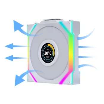 Lian Li UNI FAN SL Wireless LCD 120 12 cm Weiß 31 dB 51,45 cfm