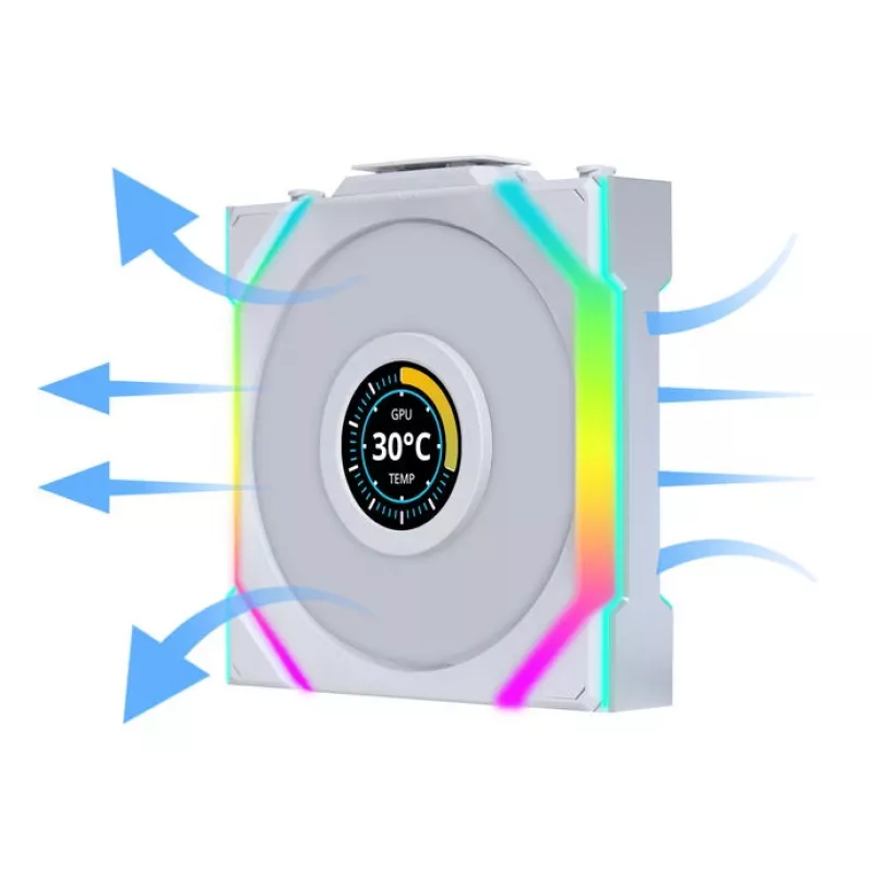 Lian Li UNI FAN SL Wireless LCD 120 12 cm Weiß 31 dB 51,45 cfm