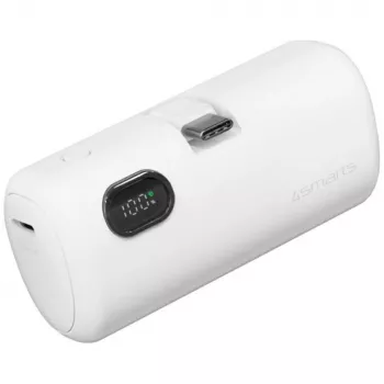 Powerbank 4smarts 541657 5000 mAh Li‑Ion weiß USB‑C 2 Anschlüsse PD 2.0 PPS Quick Charge 3.0 3,63 V