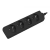 Power Extension Lanberg PS0-04E-0100-IEC-BK 1m 4 AC Outlets Indoor Schwarz