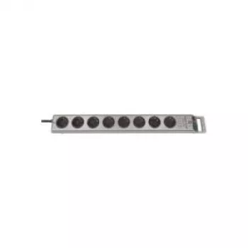 Brennenstuhl Super-Solid Line - Steckdosenleiste - 8 Ausgänge - Silber (1153340118)
