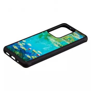 Schutzhülle iKins für Samsung Galaxy S20 Ultra – schwarzes Seerosen-Design