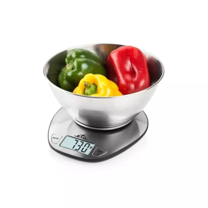 Elektronische Küchenwaage ETA Dori Edelstahl, 5 kg Kapazität, 1 g Genauigkeit