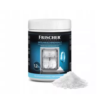 Spezialsalz für Geschirrspüler FRISCHER FR00101_1200, 1,2 kg, Wasserenthärtungssalz im Plastikbehälter