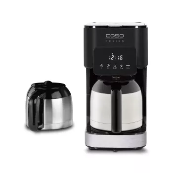 Caso | Kaffeemaschine mit zwei Isolierkannen | Taste & Style Duo Thermo | Filterkaffeemaschine | 800 W | Schwarz/Edelstahl
