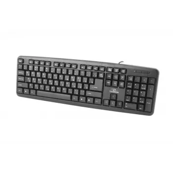 Esperanza TKR101 Tastatur Office USB QWERTY Englisch, Russisch Schwarz