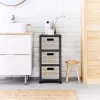 Aufbewahrungseinheit mit Schubladen Rotho Country 3 Schubladen Anthrazit Polypropylen 325×375×712 mm mit Rollen