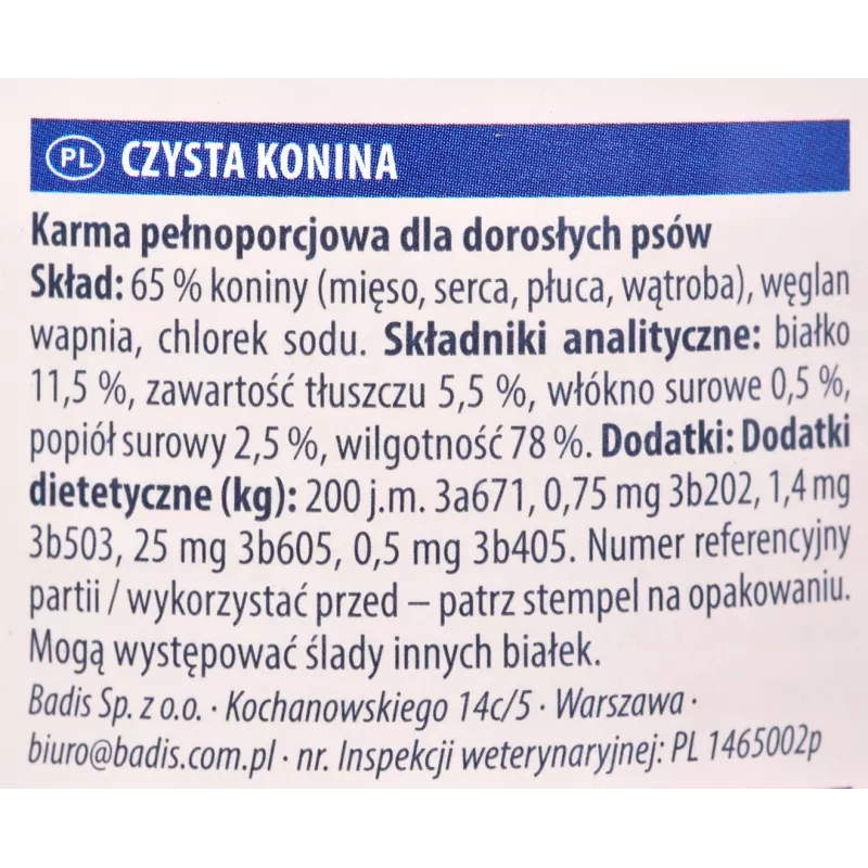 Nassfutter für Hunde Animonda GranCarno Horse Adult 400 g — Monoprotein, 78 % Feuchtigkeit, 11,5 % Protein
