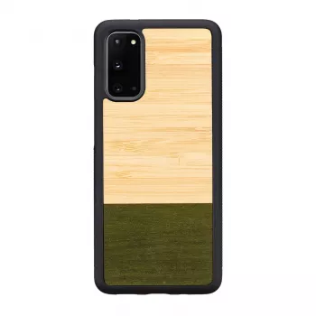 Handyhülle man and wood Galaxy S20 Bambuswald Schwarz — Schützende Rückabdeckung für Samsung Galaxy S20