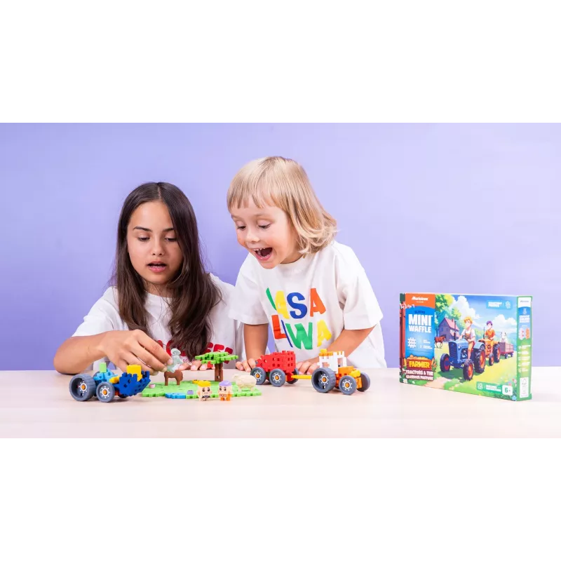 Bausteine Marioinex Farmer Tractor Meadow – 110 Teile, für Kinder ab 6 Jahren, mehrfarbiges Set