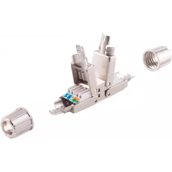 ShiverPeaks BS08-10001 werkzeugfreier Schnell-STP Cat. 6A Verbinder