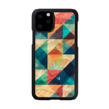 Smartphone-Hülle iKins für iPhone 11 Pro – Schutzhülle Mosaic Schwarz