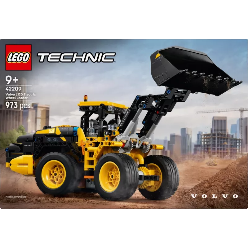 LEGO Technic Volvo L120 Elektro-Radlader Modell 42209, 973 Teile, für Kinder ab 9 Jahren, 140×110×350 mm