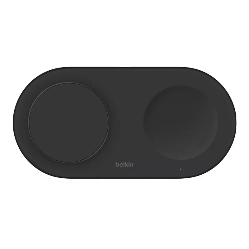 Belkin WIZ021VFBK – 2-in-1 kabellose Ladestation mit Qi2-Technologie 15 W, Schwarz