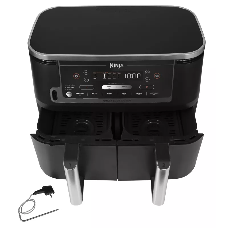 Ninja AF451EU Heißluftfritteuse Single 9,5 L 2470 W Schwarz
