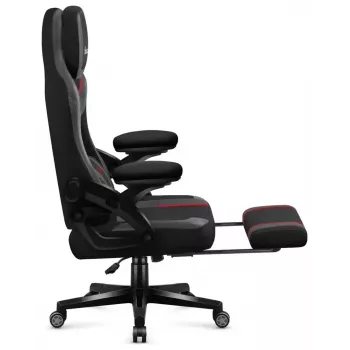 Gaming-Stuhl huzaro Force 4.6 — ergonomischer Stoffsitz, höhenverstellbar, neigbar, Lordosenstütze, 130 kg max., Sitzbreite 41 cm
