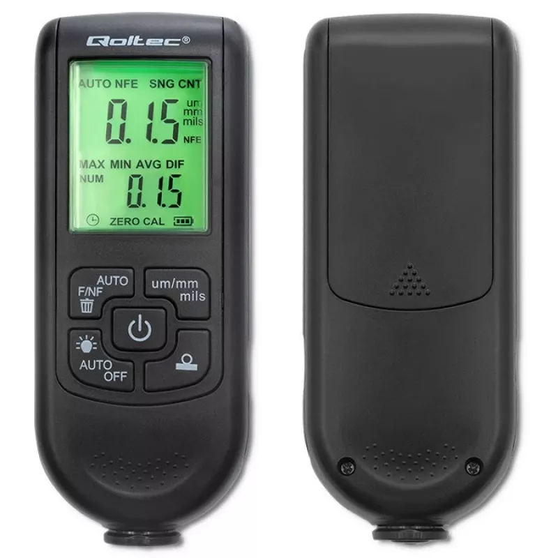 Qoltec Lackdickenmessgerät mit LCD-Display | 0~2000 µm