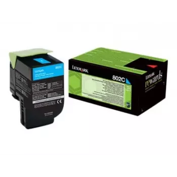 Lexmark 802C Tonerkartusche 1 Stk. Original Cyan