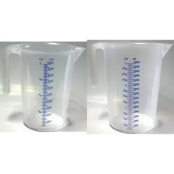 Messbecher IWH Modell 003303, transparent, 3 L, hochwertiges Polyethylen