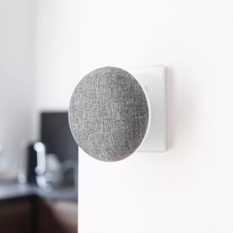 Türklingel-Gong Hombli Doorbell Chime 2 von Avanca International BV – kabellos 433,92 MHz, AC 110–240 V, Typ-C-Stecker, grau/weiß