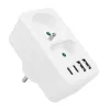 Power-Splitter MACLEAN MCE249 F/W – 2x Netzsteckdosen (16A + 6A) und 4x USB (2x A, 2x C PD 20W)