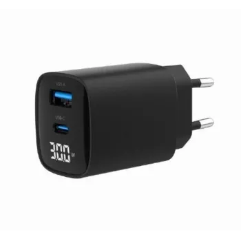 Mobiles Ladegerät Gembird TA-UC-PDQC30LCD-BK-01 Schnellladung Schwarz