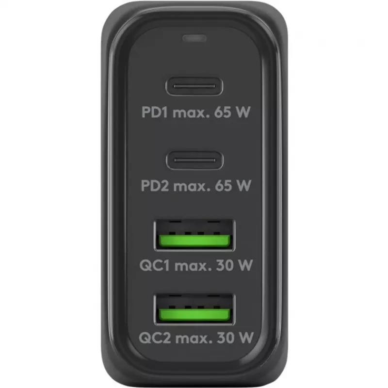 Goobay 64817 Ladegerät für Mobilgeräte Kopfhörer - Smartphone - Tablet Schwarz AC Schnellladen Innenbereich (64817)