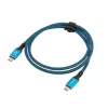 USB-C Kabel M/M USB4 1,5M 240W 60Hz Schwarz-Blau