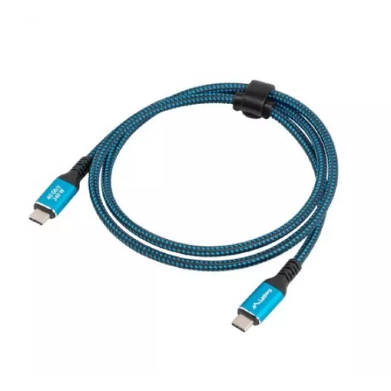 USB-C Kabel M/M USB4 1,5M 240W 60Hz Schwarz-Blau