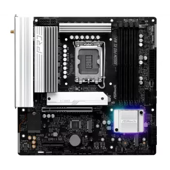 Mainboard ASRock B860M Pro RS WiFi — Intel B860, LGA 1851, micro ATX, DDR5, 4 DIMM, 3x M.2, 2.5Gb LAN, Wi‑Fi, Bluetooth
