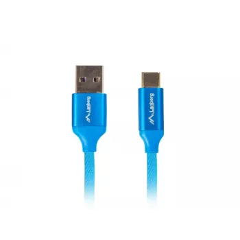 USB-2.0-Kabel LANBERG CA-USBO-21CU-0010-BL — USB A auf USB C, 1 m, blau