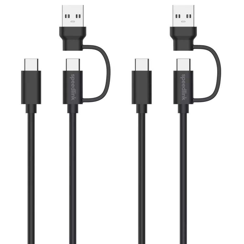 USB 3.2 Gen 1 (3.1 Gen 1) Kabel Speedlink SL-460101-BK, 3 m, USB A/USB C auf USB C, schwarz