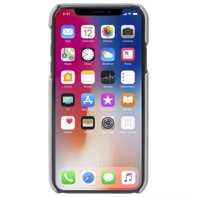 Cover Krusell Broby iPhone XS Max 16,5 cm Grau
