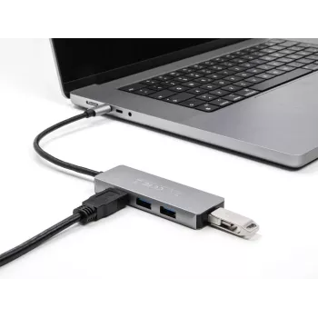 DeLOCK 63173 USB Hub Type-C 5000 Mbit/s Schwarz