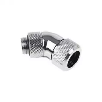 Alphacool Eiszapfen 13mm HardTube-Schraubfitting 45° drehbar G1/4 - Chrom (17406)