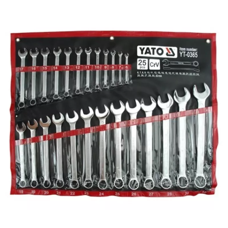 6-32 mm Flachringschlüssel, 25-teilig, Yato YT-0365