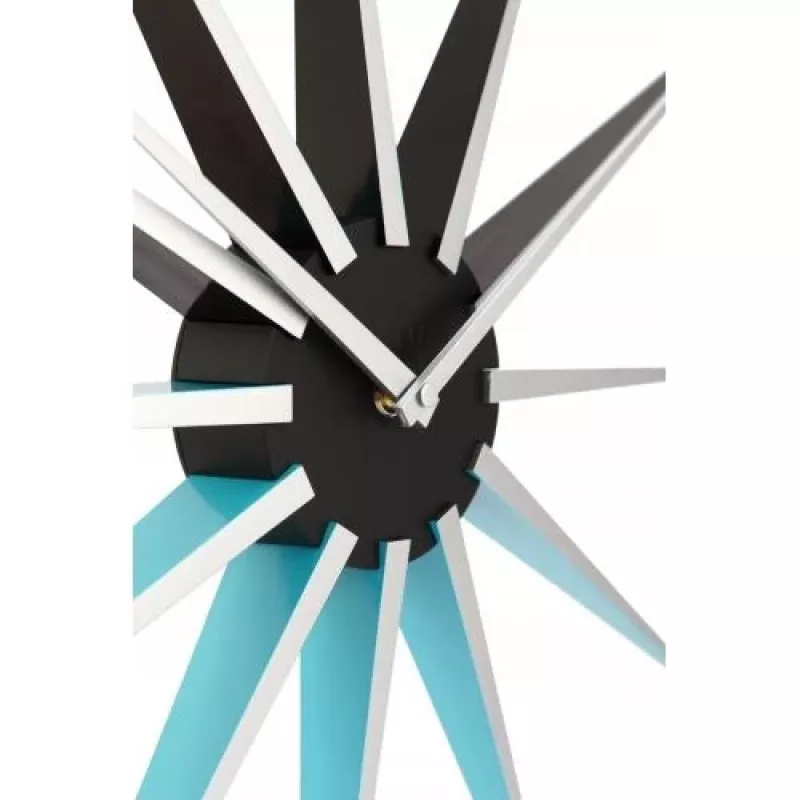 NeXtime Uhr 3051bl Nova, Ø50 cm, Wand, Schwarz/Blau