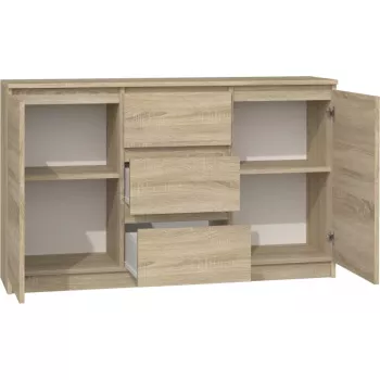 Topeshop KOMODA 2D3S DĄB SONOMA Kommode