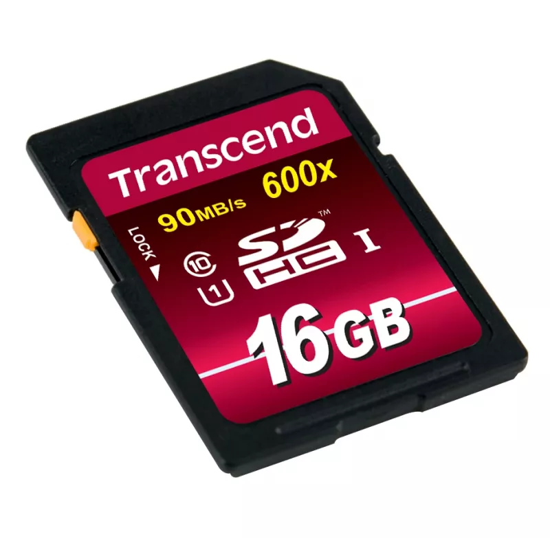 Flash-Speicher Transcend 16GB SDHC Class 10 UHS-I 600x TS16GSDHC10U1