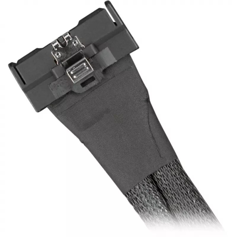 Icy Dock Kabel MCIO 8i SFF-TA-1016 auf 2x SlimSAS SFF-8654 4i Kabel 0,5 m – Kabel (MB310L-B)