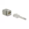 Keystone-Modul DELOCK 86404 – RJ-45 silber, 38,5 × 22,3 × 17,3 mm