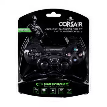 Esperanza EG106 Gaming-Controller Joystick PC, PlayStation 2, PlayStation 3 Analog / Digital USB 2.0 Schwarz