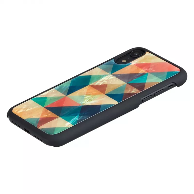 Smartphone-Hülle iKins für iPhone XR — Mosaic Schwarz Schutzhülle