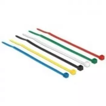 Kabelbinder DeLOCK 18627 Nylon Schwarz Blau Grün Rot Transparent Gelb 100 Stück 100mm 2,5mm